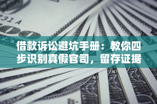 济南借款诉讼避坑手册：教你四步识别真假官司，留存证据不踩雷