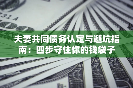 济南夫妻共同债务认定与避坑指南：四步守住你的钱袋子